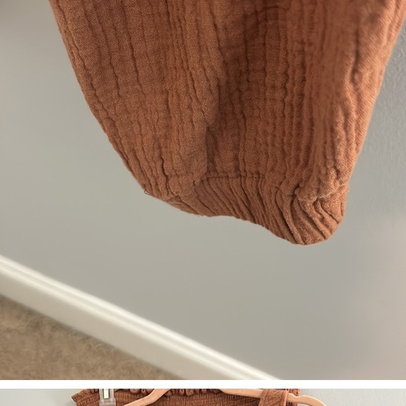 Women's Rust Sleeveless Jumpsuit - Picture 3 of 6